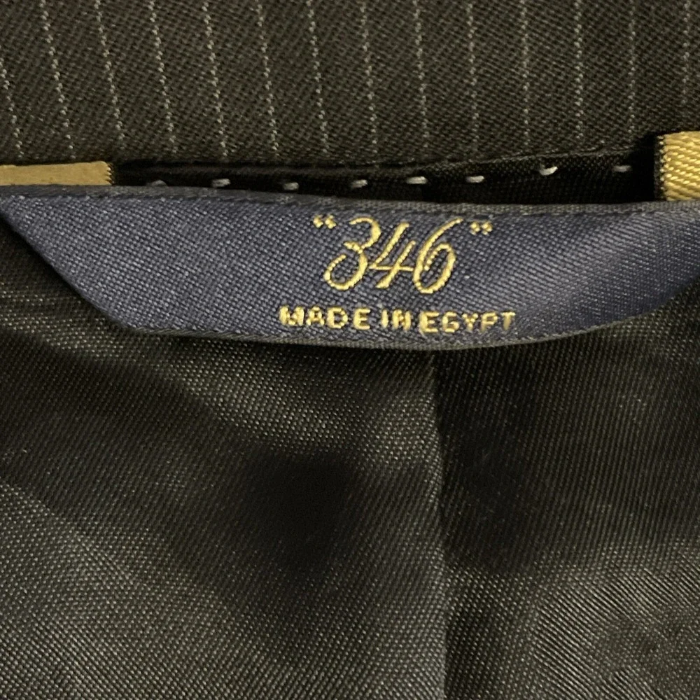 Brooks Brothers Pinstripe, Sport‎ Coat Wool Egypt 42R Black / Gray Men's Blazer